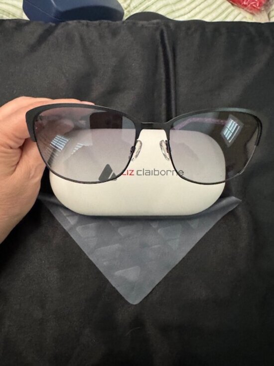 Liz Claiborne Dark Grey Gradient Cat Eye Ladies Sunglasses L 573/S 0039O 54 16